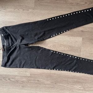 Black Studded Women's Jeans